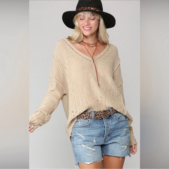 Burnt Orange Bohemian Sweater - Picture 8 of 9